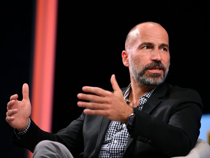 Dara Khosrowshahi, Chief Executive Officer, Uber, speaks onstage during the 2021 Concordia Annual Summit - Day 3 at Sheraton New York on September 22, 2021 in New York City.