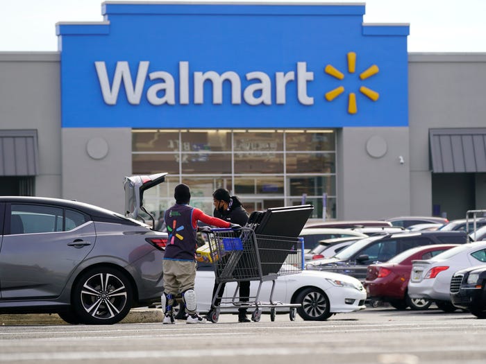 Blue Walmart store-front