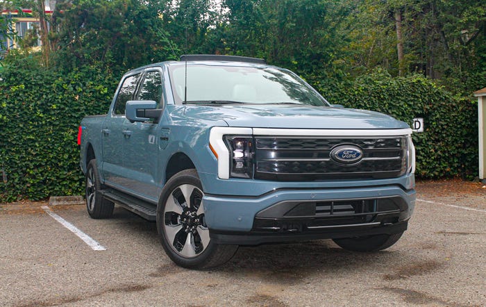 The 2023 Ford F-150 Lightning Platinum.