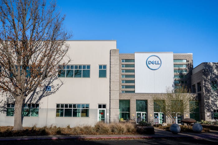 The exterior of a Dell Technologies office building is seen on January 04, 2023 in Round Rock, Texas.