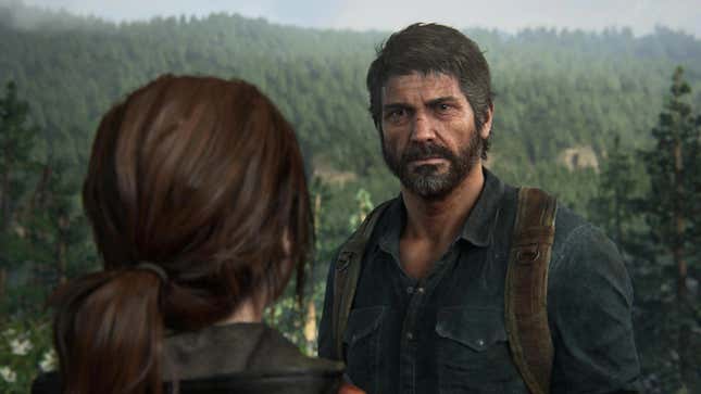 Joel prepares to tell Ellie a big ol' lie.