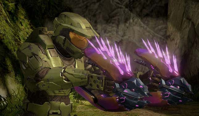 Master Chief dual-wields Needlers.