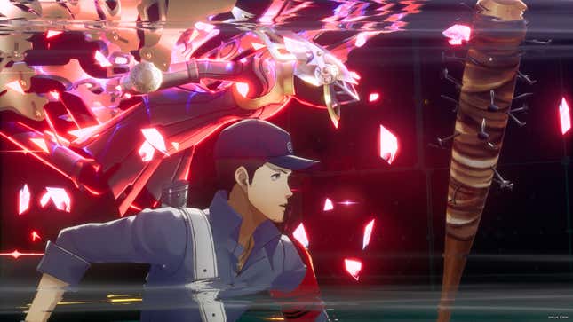 Junpei and his Persona run toward an enemy.