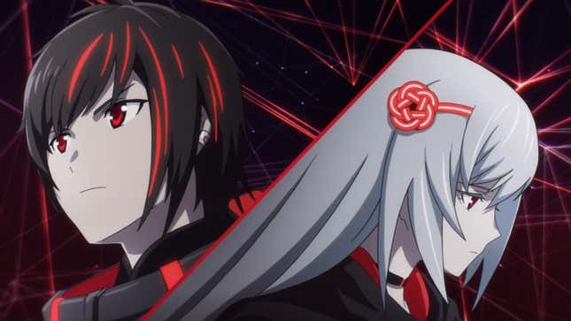 close up shot of yuito and kasane in scarlet nexus