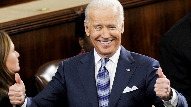 Joe Biden photo giving thumbs up.