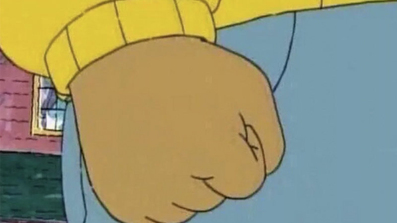 arthur fist meme / clenched fist arthur meme