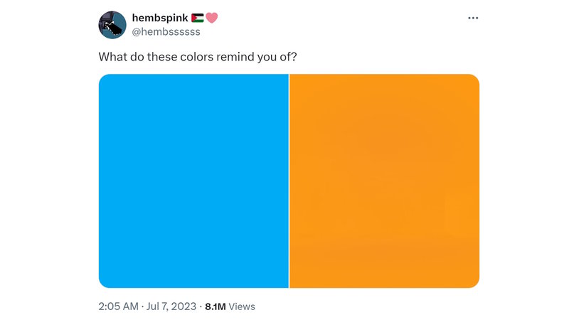 What Do These Colors Remind You Of tweet example.