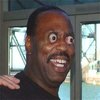 black man with bulging eyeballs