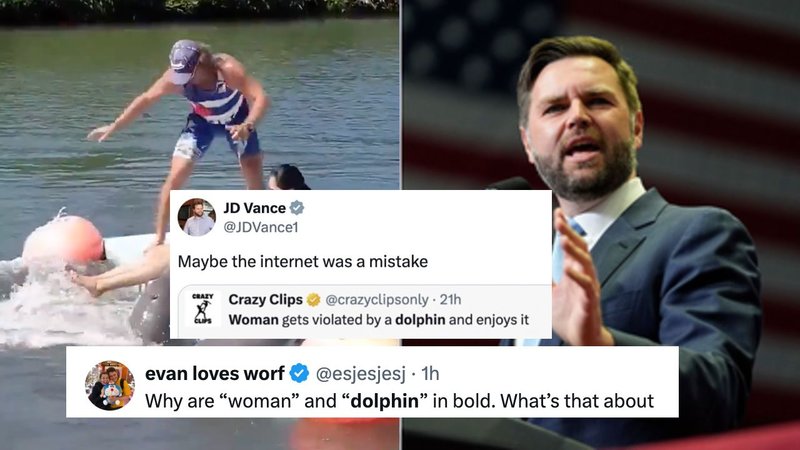 JD vance dolphin video and tweets about the discovery.