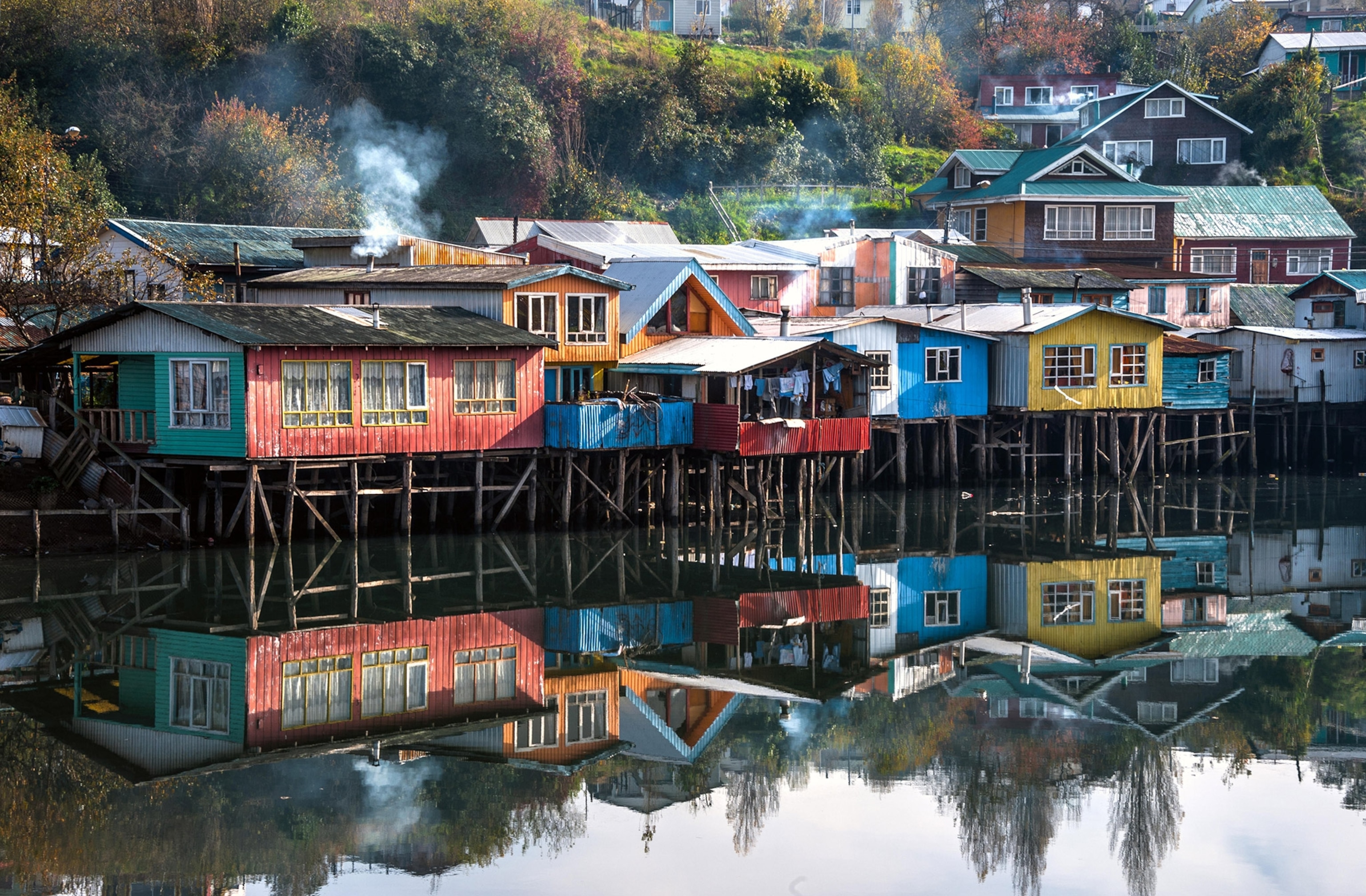 Palafitos Houses, Patagonia, Chiloe, Chile