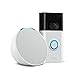 Ring Videotürklingel Akku (Video Doorbell), Nickel Matt + Echo Pop - Smart Home-Einsteigerpaket