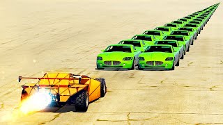 Can A Ramp Car Flip 1000+ Vehicles In A Row? (GTA 5)