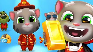 Talking Tom Gold Run - Fire Fighter Tom Run Gameplay Walkthrough