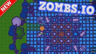 ZOMBS.IO - WORLD RECORD BIGGEST BASE vs 10000 ZOMBIES!! // NEW .io Game