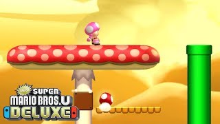 New Super Mario Bros U Deluxe - Walkthrough Part 12 - Layer Cake Desert 5 - Dry Desert Mushroom