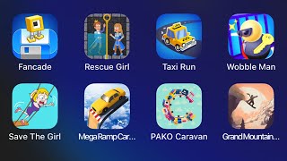 Fancade,Rescue Girl,Taxi Run,Wobble Man,Save The Girl,Mega Ramp Car,PAKO Caravan,Grand Mountain