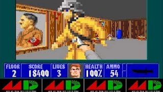 Wolfenstein 3D - Demo V.6. Sega Genesis - With Enemy Sprites, Enemy I.A. - Levels 1 & 10