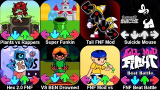 New FNF Mods | Plants Vs Rappers - Bad Bash Luigi - Mansion Tails.exe Sidekick Mickey Mouse Souless