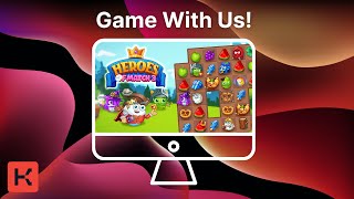 Playing Heroes of Match 3 - Game With Us! Kongregate Livestream