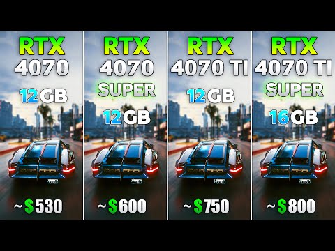 RTX 4070 vs RTX 4070 SUPER vs RTX 4070 Ti vs RTX 4070 Ti SUPER - Test in 8 Games