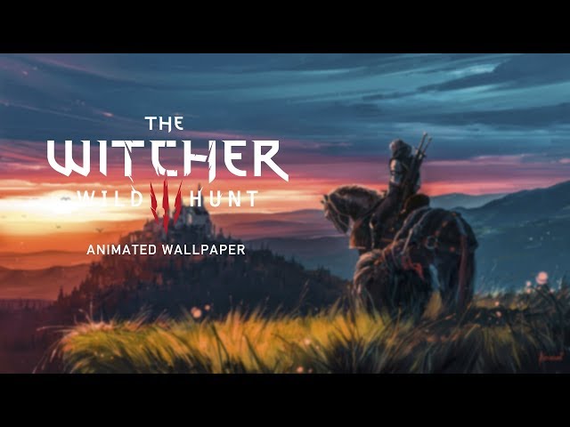 Video YouTube - Live wallpaper «The Horseman on the Hill, Geralt from the Witcher 3 game»