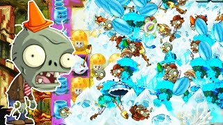 Plants Vs Zombies 2 - MASSIVE  WAVES ENDLESS Challenge Big Head Zombies Pinata Party! PvZ 2