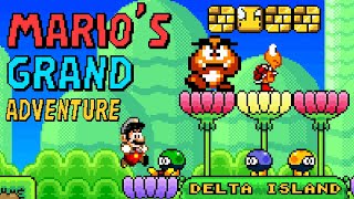 Mario's Grand Adventure: Delta Island (2021) / Complete Playthrough / SMW ROM Hack