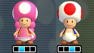 New Super Mario Bros Wii - Toad & Toadette Playable