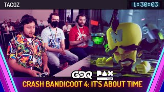 Crash Bandicoot 4: It's About Time by Tacoz in 1:30:03 - GDQ @ PAX West 2024