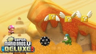 New Super Mario Bros U Deluxe - Walkthrough Part 11 - Layer Cake Desert 4 - Spike's Spouting Sands