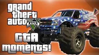 GTA 5 Online Funny Moments! - Independance Day DLC Fun, Rollercoaster Glitch, Liberator Bumper Cars!