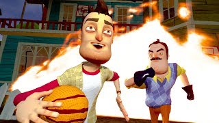 Hello Neighbor PLAYER vs NEIGHBOR Basketball CHALLENGE