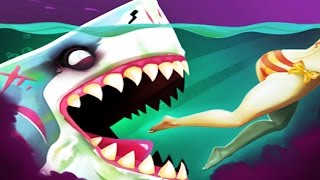 Zombie MEGALODON Shark Attack - Hungry Shark World Halloween New Update!