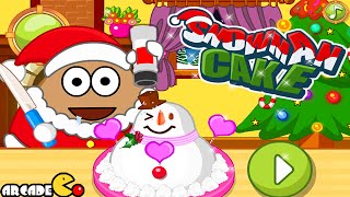 Pou Christmas Snowman Cake Walkthrough