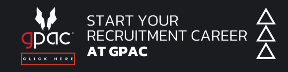 A gpac banner with the text "Start your recruitment career at gpac" and the gpac logo in it.