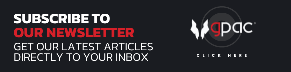 A gpac banner with the text "Subscribe to our newsletter. Get our latest articles directly to your inbox." and the gpac logo in it.