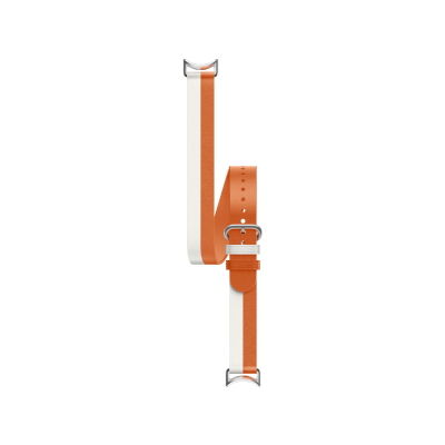 Xiaomi Dual-tone Leather Strap White and Orange White and Orange