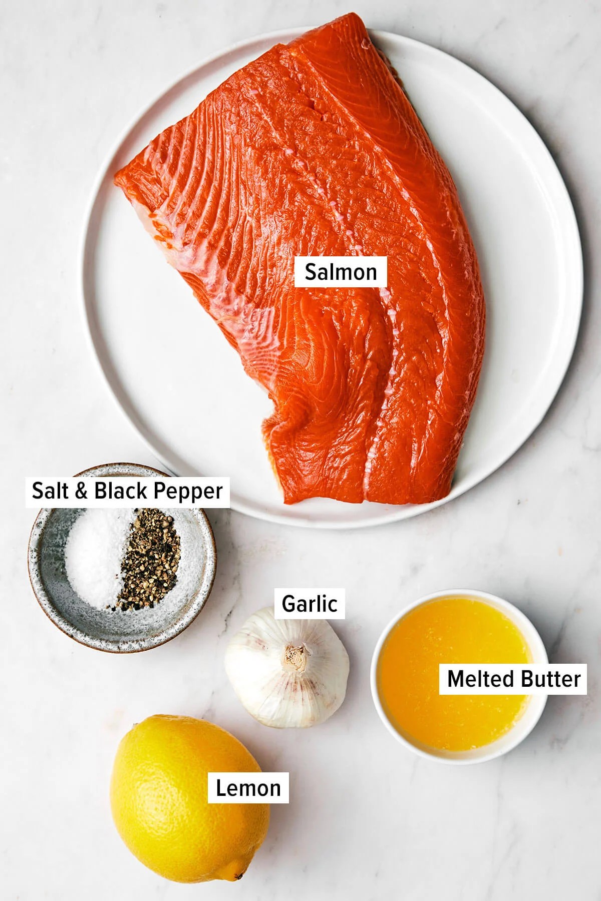 Ingredients for air fryer salmon bites