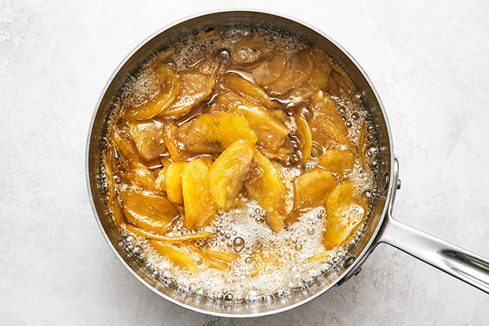 A boiling pot of candied ginger