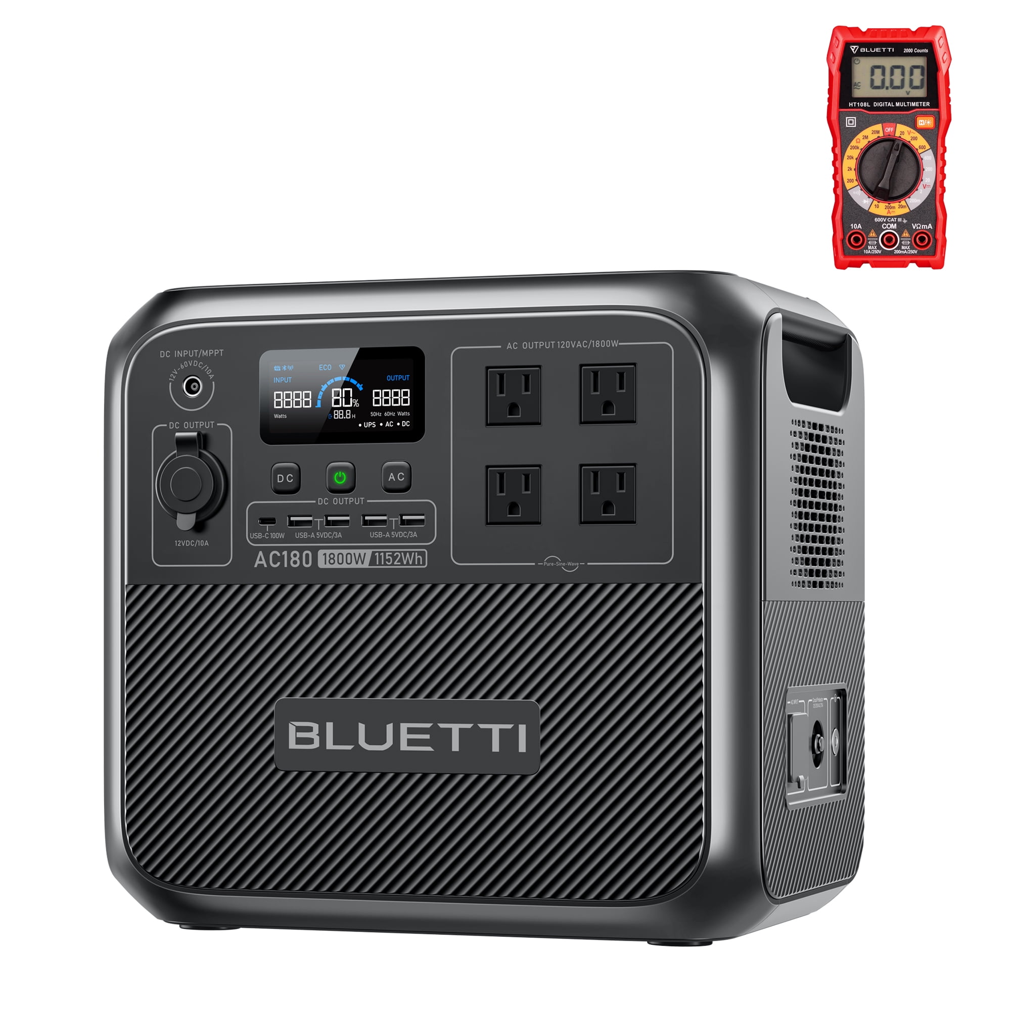 BLUETTI AC180 with Multimeter: Save $420!