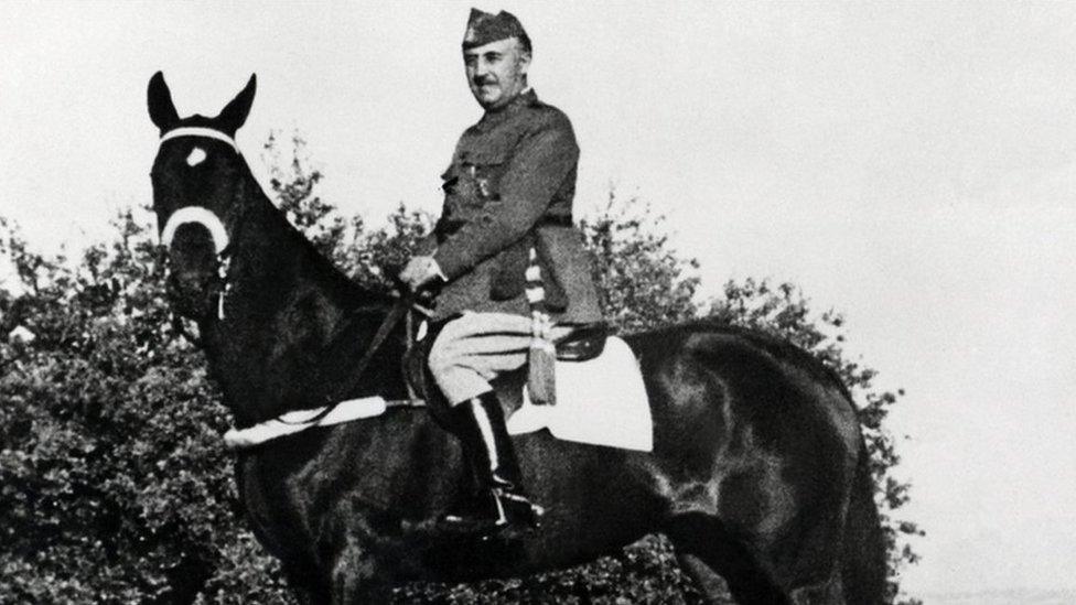 Gen Franco on a horse