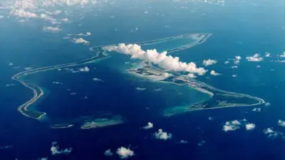 Vista aérea de Chagos