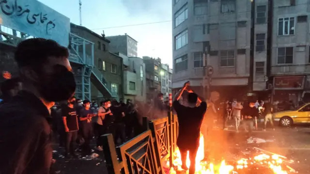Protestas contra el gobierno en Irán.