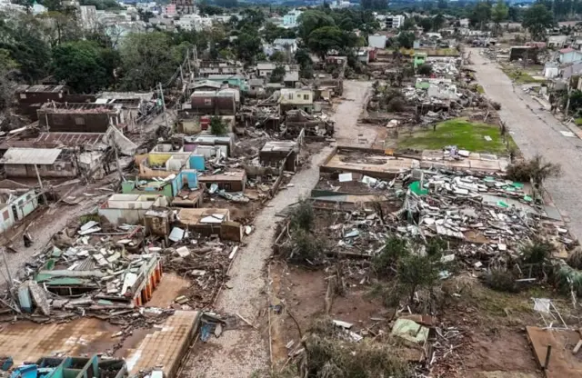 Una de las zonas devastadas por las inundaciones.