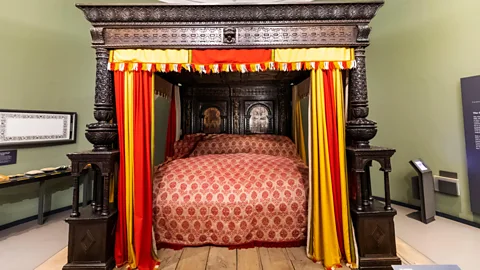 Alamy The Great Bed of Ware – reputedly big enough for four couples to share – was a popular tourist attraction for centuries, and even referenced by Shakespeare (Credit: Alamy)