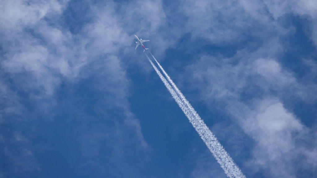 Aeroplane flying overhead