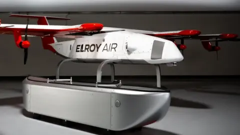 Elroy Air Elroy Air's drone should be able to haul 220kg of cargo up to 300 miles