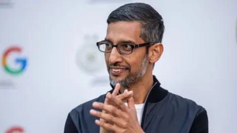 Getty Images Sundar Pichai, head of Google, which handles about 90% of search queries