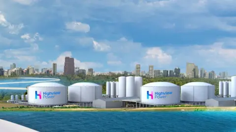 Image showing digital rendering of the liquid air storage facility