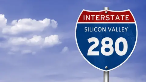 Getty Images Road sign in Silicon Valley